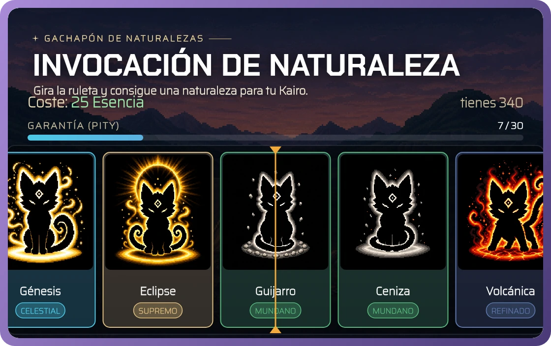 Carta real de Naturalezas en Discord