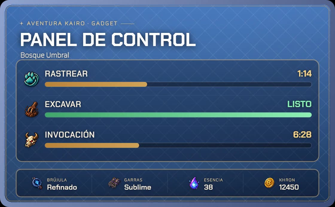 Gadget · control panel